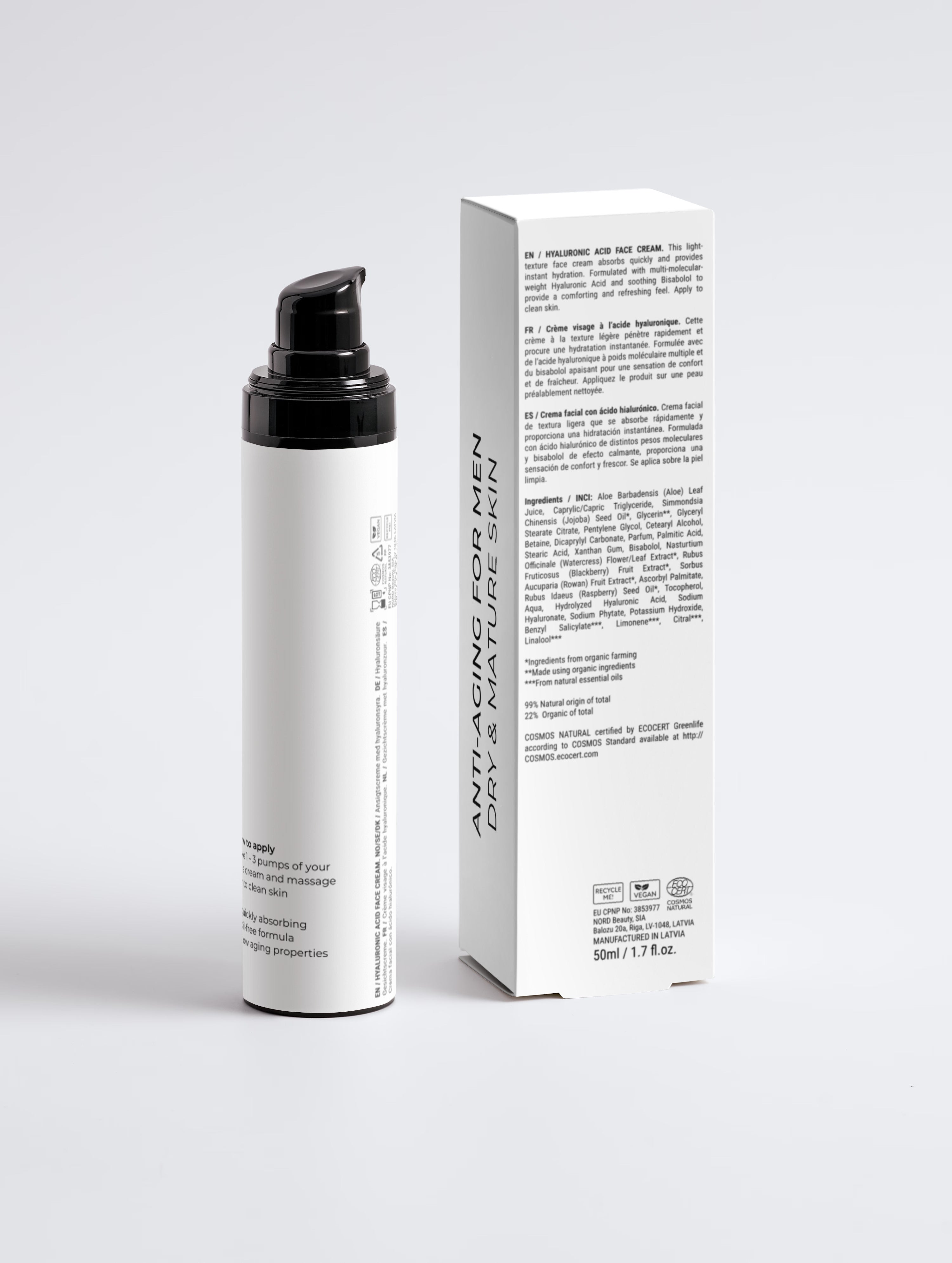 Hyaluronic Acid Face Cream for Men