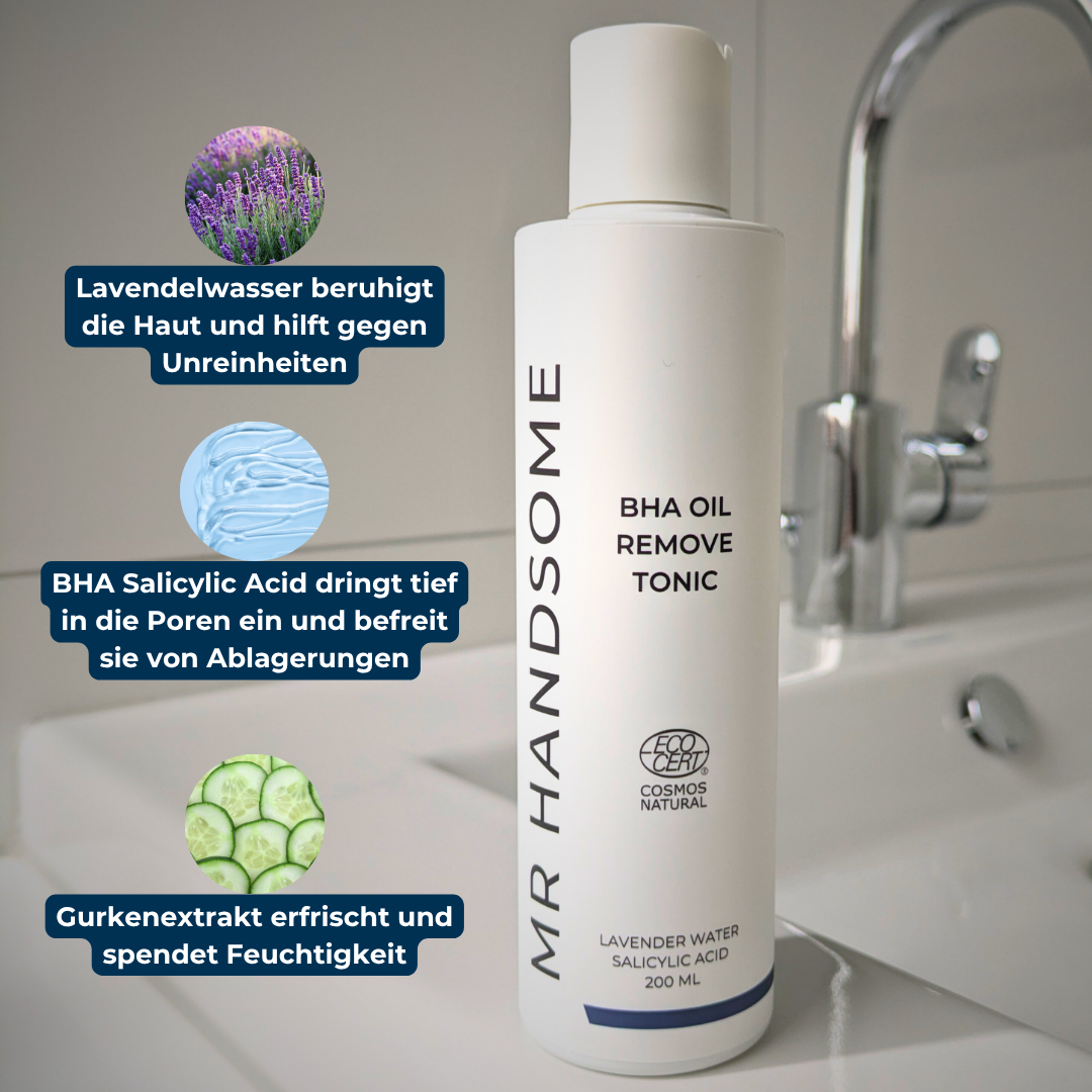Eigenschaften des BHA Gesichtswassers für Männer
