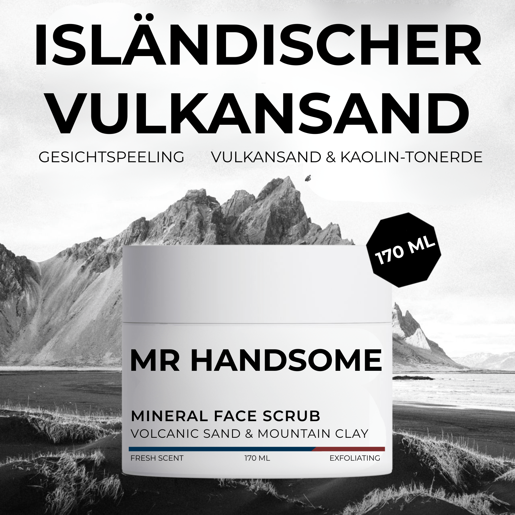 Gesichtspeeling mit Vulkansand