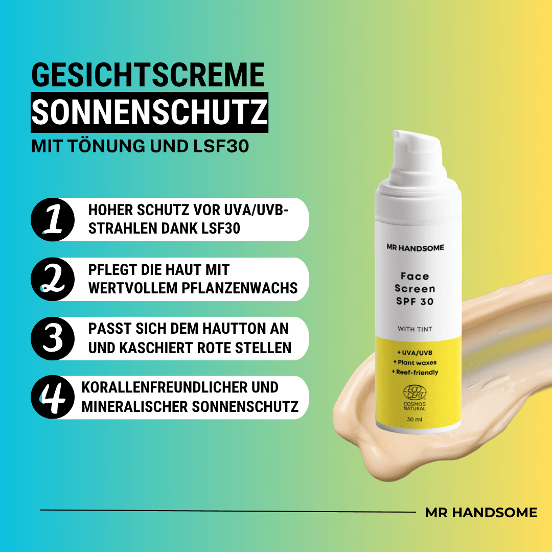 Vorteile der Getönten Tagescreme für Männer mit LSF30 von Mr Handsome