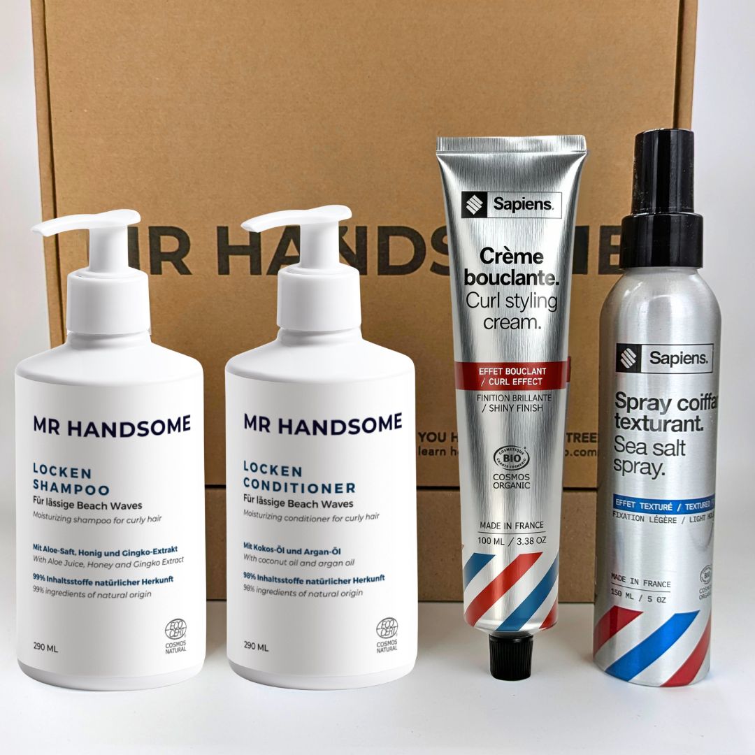 Haarpflege Set für Männer mit Locken und für Lockenfrisuren