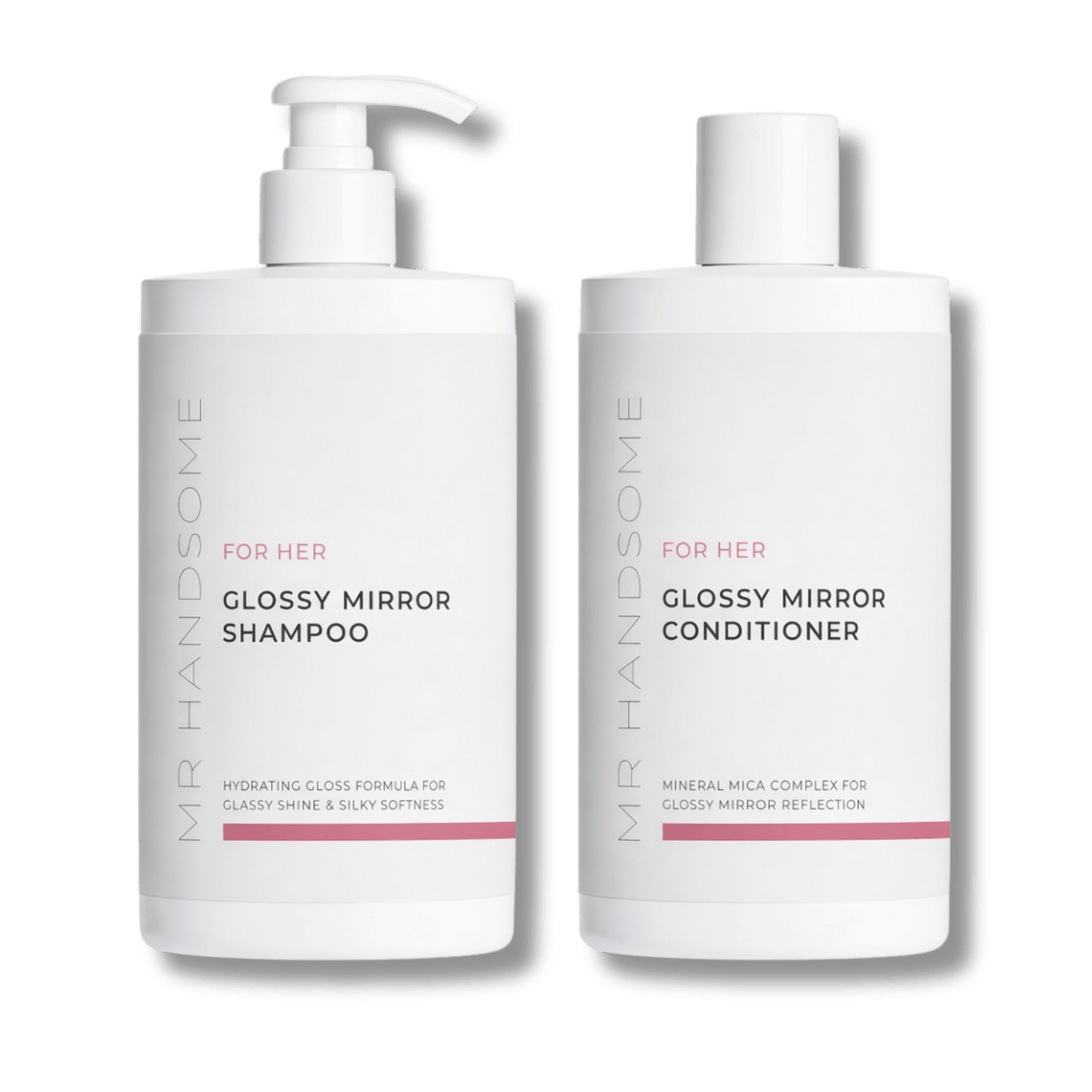 Glossy Mirror Duo Shampoo and Conditioner Set by MR HANDSOME FOR HER