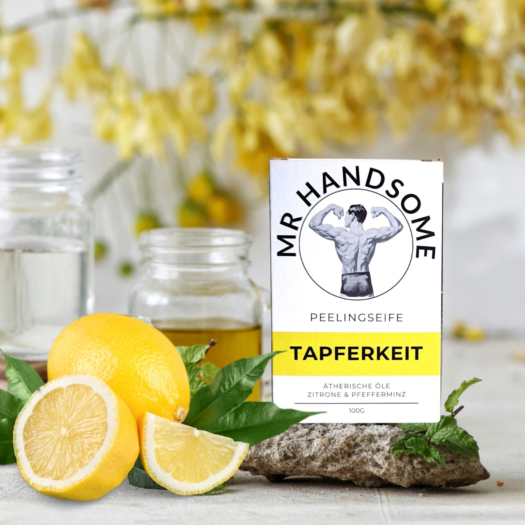 Peelingseife Tapferkeit | Zitrone & Pfefferminz - MR HANDSOME