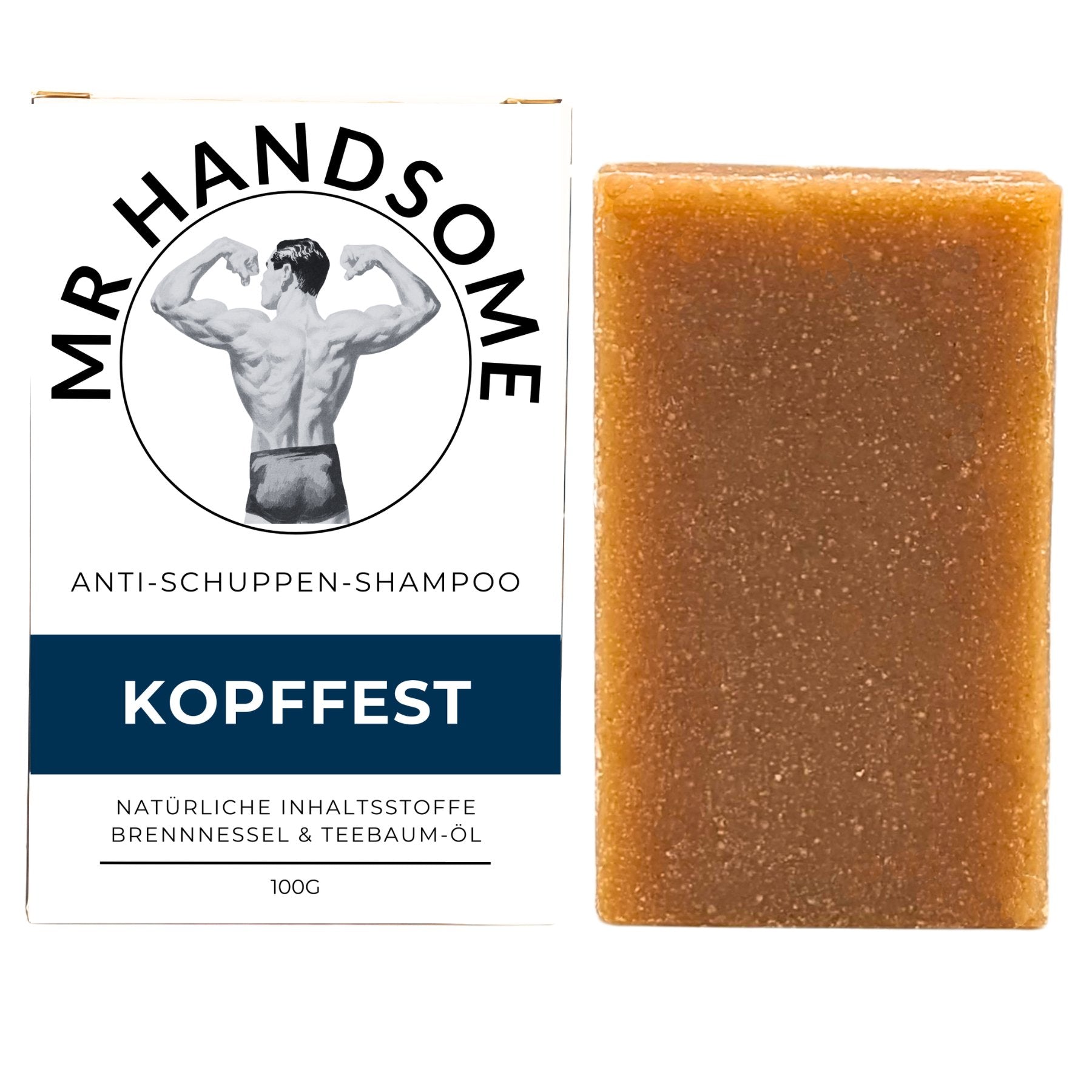 Festes Anti-Schuppen-Shampoo Kopffest für Männer