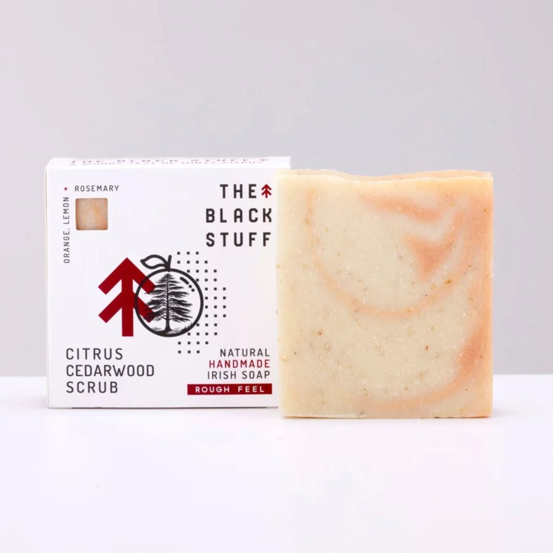 The Black Stuff Citrus Cedarwood Scrub Soap