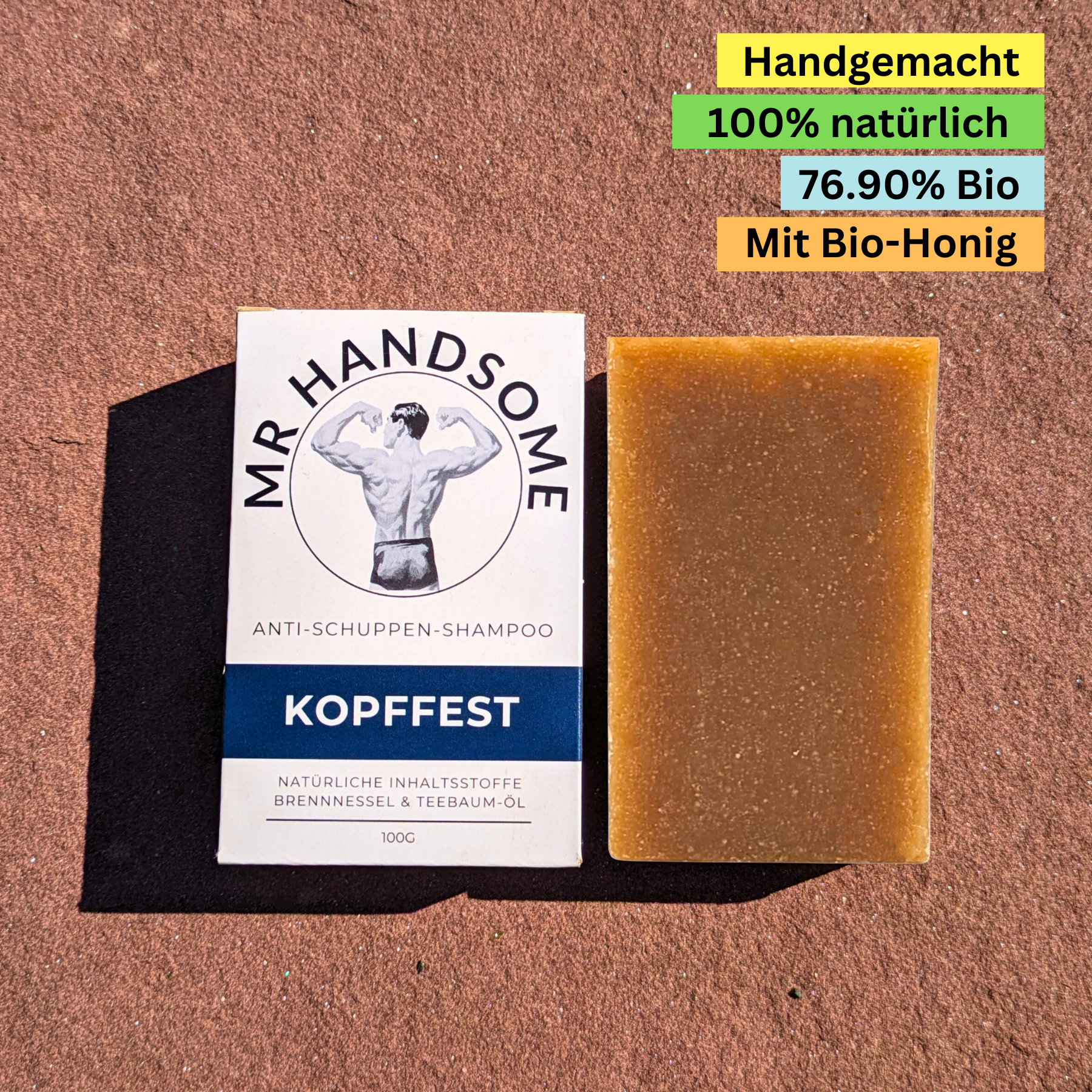 Festes Anti-Schuppen-Shampoo mit 76.90% Bio-Anteil