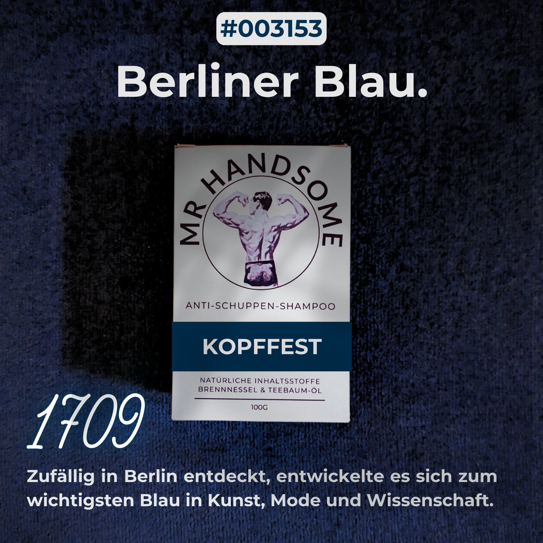 Das feste Shampoo Kopffest in Berliner Blau