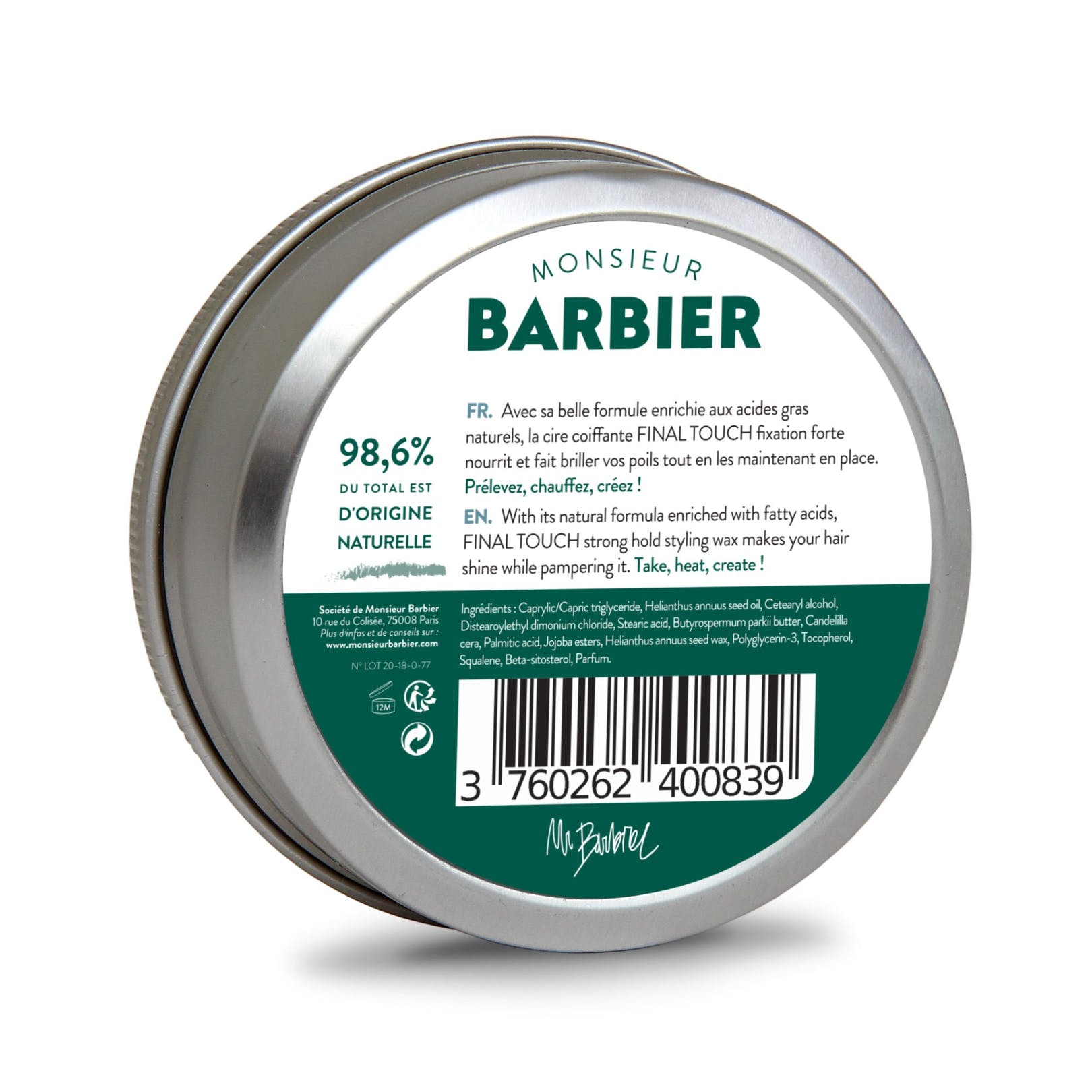 Cire Coiffante Etikett - Monsieur Barbier