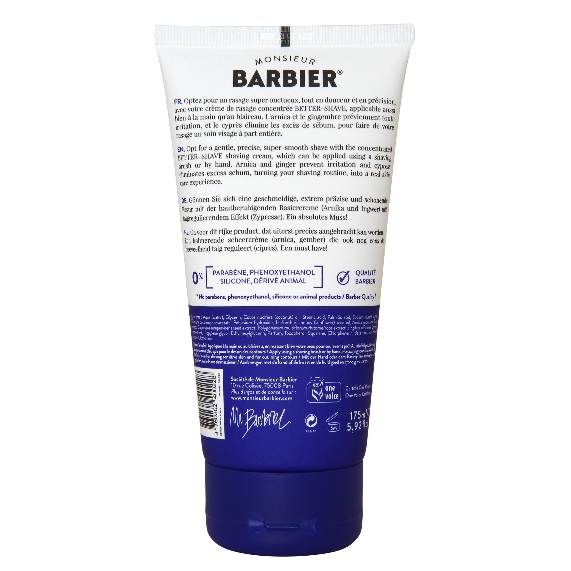 Pariser Rasiercreme | Crème de Rasage - Monsieur Barbier