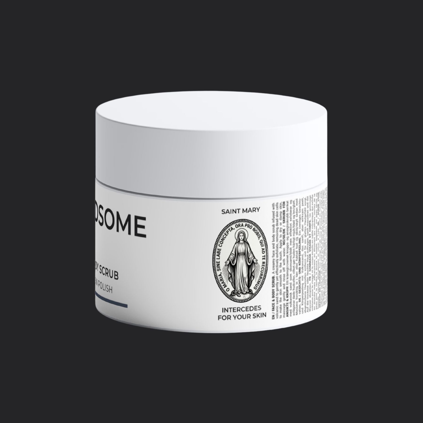 The Miraculous Medal on the Volcanic Body Scrub by MR HANDSOME