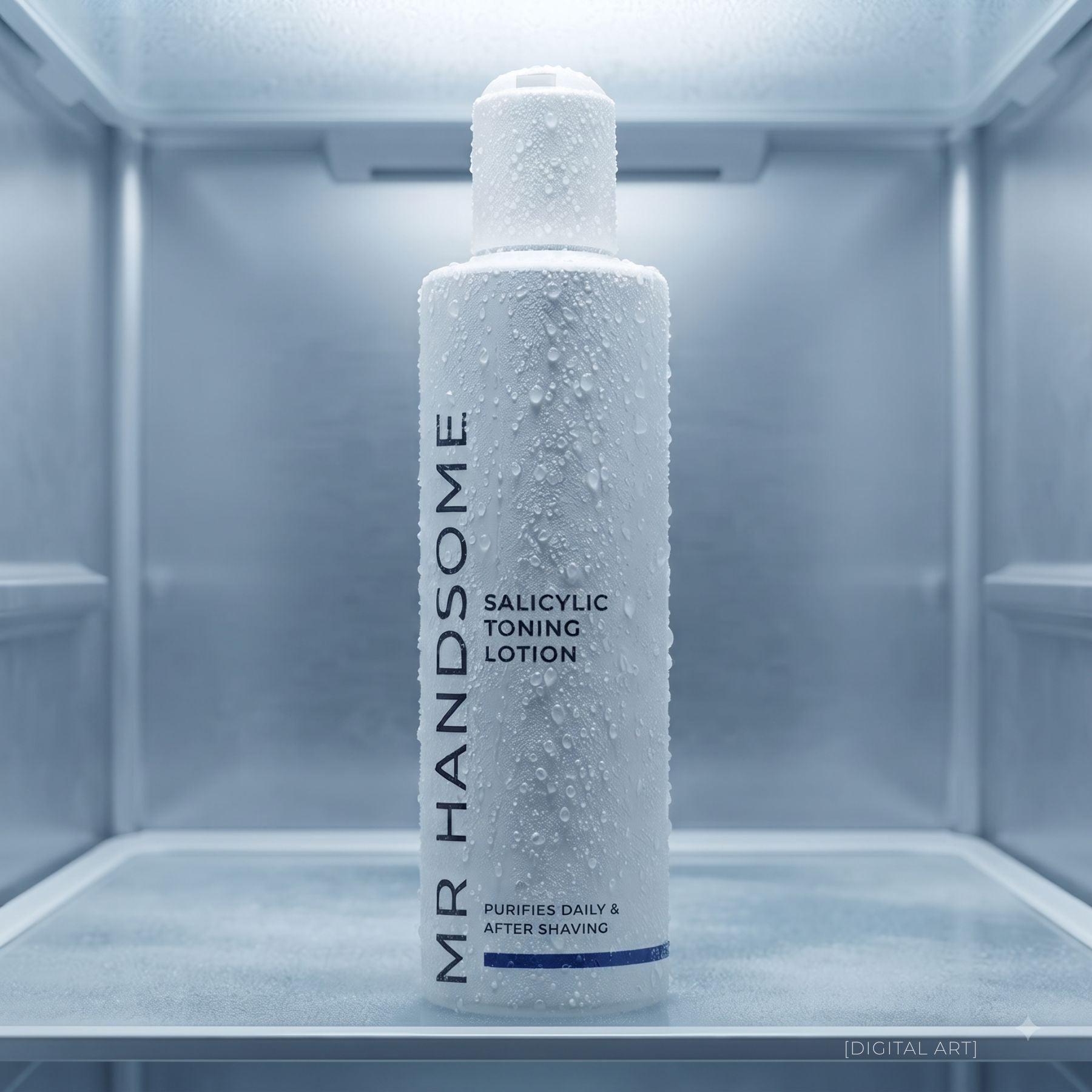 Salicyclic Toning Lotion by MR HANDSOME chilled in a fridge