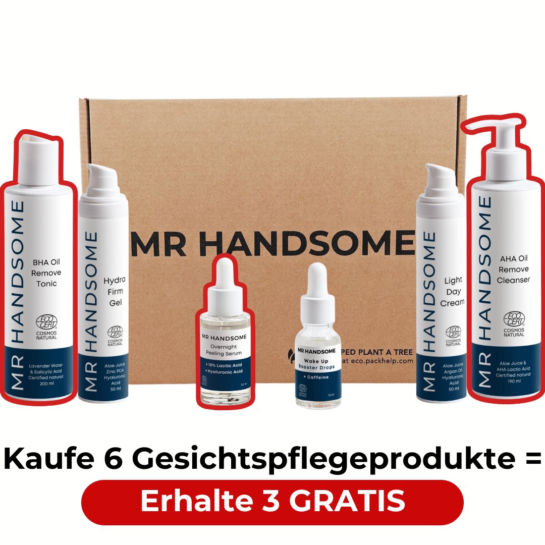 6-teilige Skincare routine für Männer mit fettiger Haut Black Friday Special